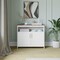 Flash Furniture Mayfield 40in. Buffet and Sideboard w/Dbl Door Storage Cabinet and Open Storage Shelf, Wht w/Walnut NAN-F-HY-B23108-WHWAL-GG - alternate 1